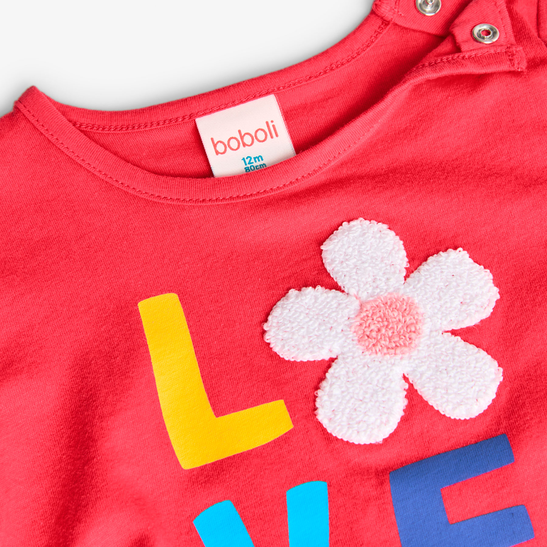 Boboli Girl's Printed Knitted Strawberry T-Shirt