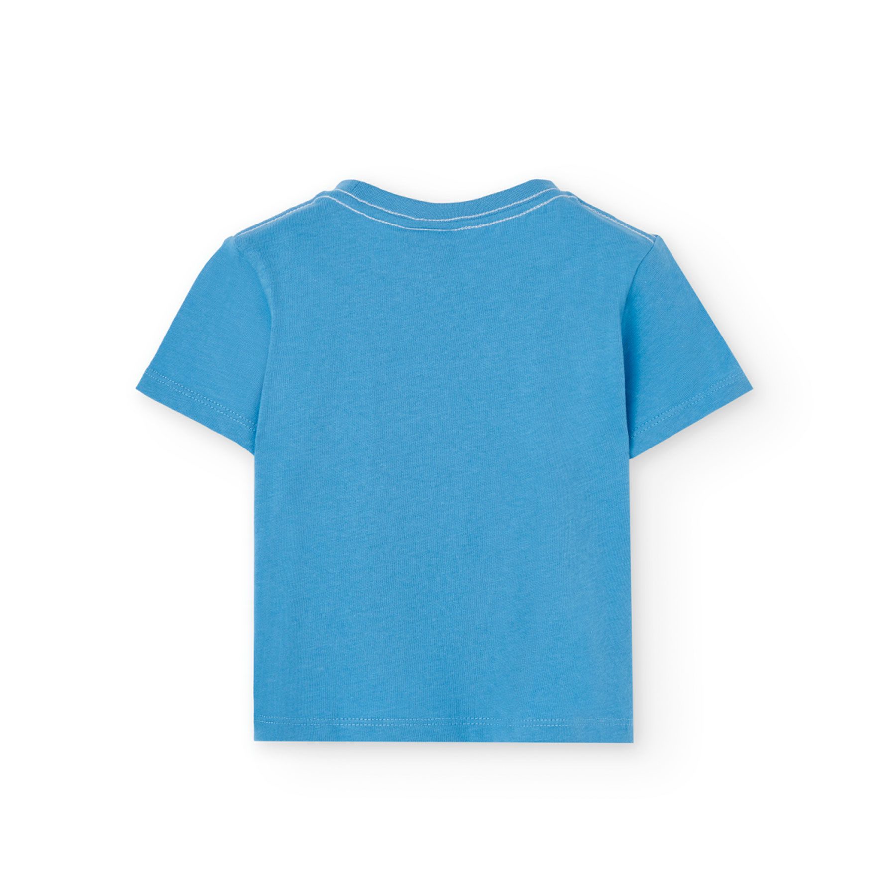 Boboli Boy's Knitted Short Sleeve T-Shirt Sky - Blue