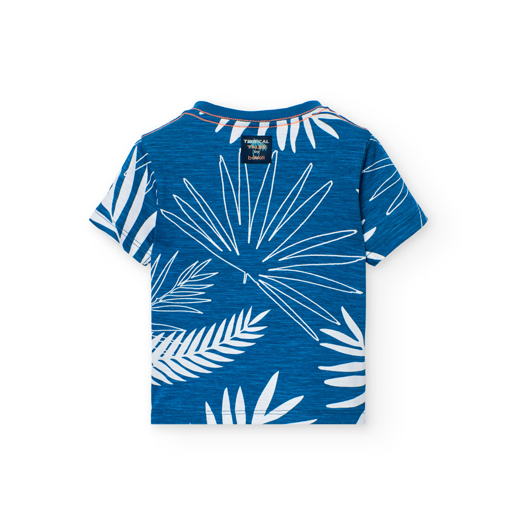 Boboli Boy's Printed Knitted Short Sleeve T-Shirt - Blue