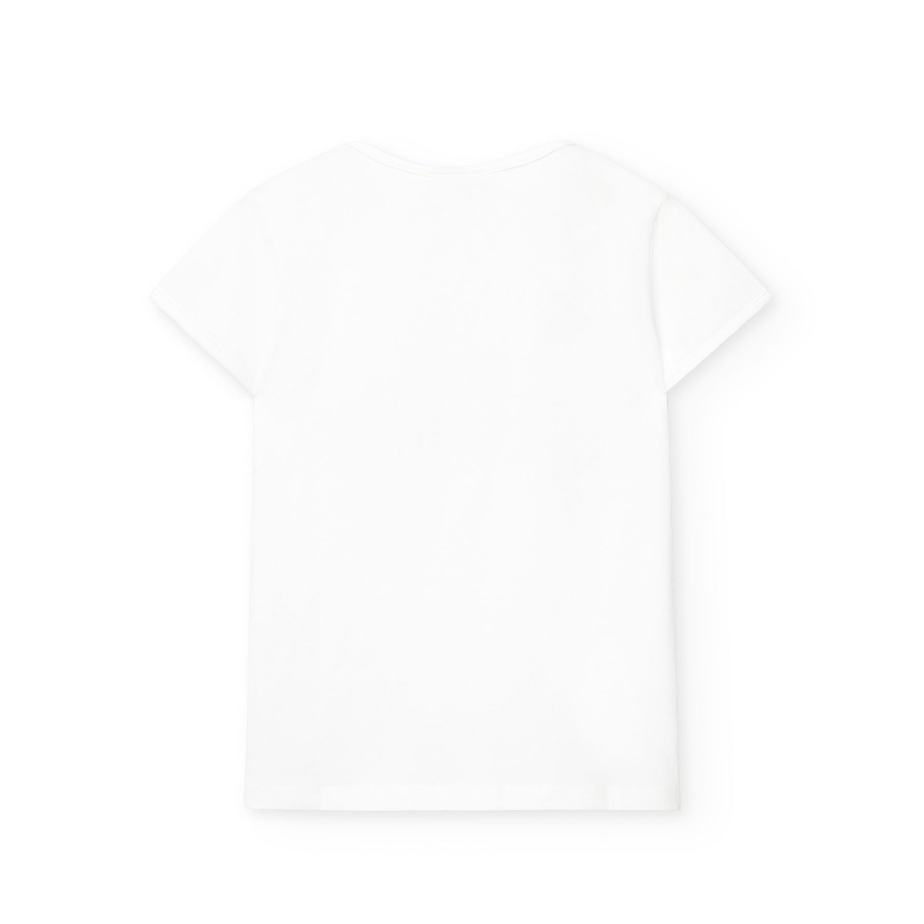 Boboli Girl's Elasticated Knitted T-Shirt - White
