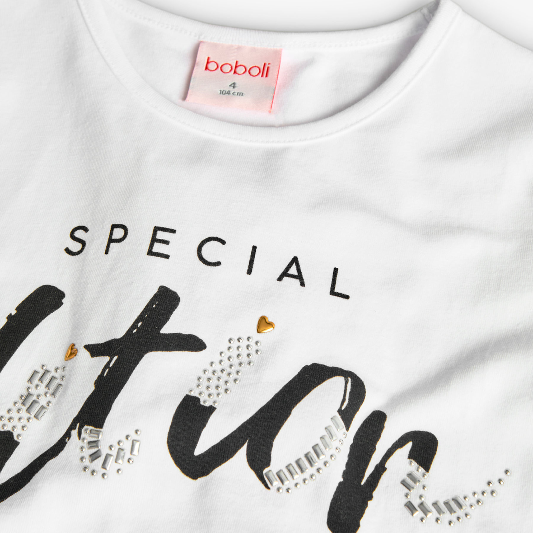 Boboli Girl's Elasticated Knitted T-Shirt - White