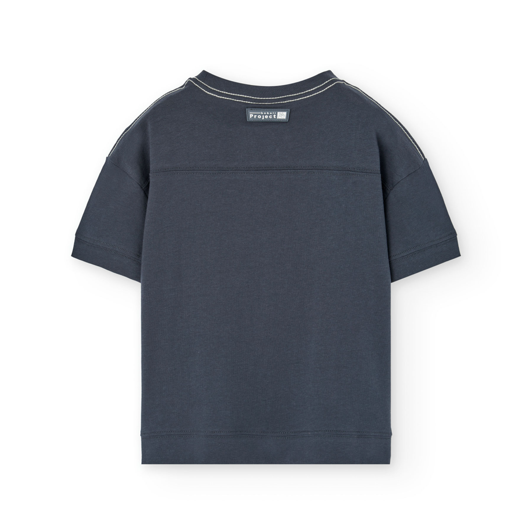 Boboli Boy's Printed Knitted T-Shirt - Grey