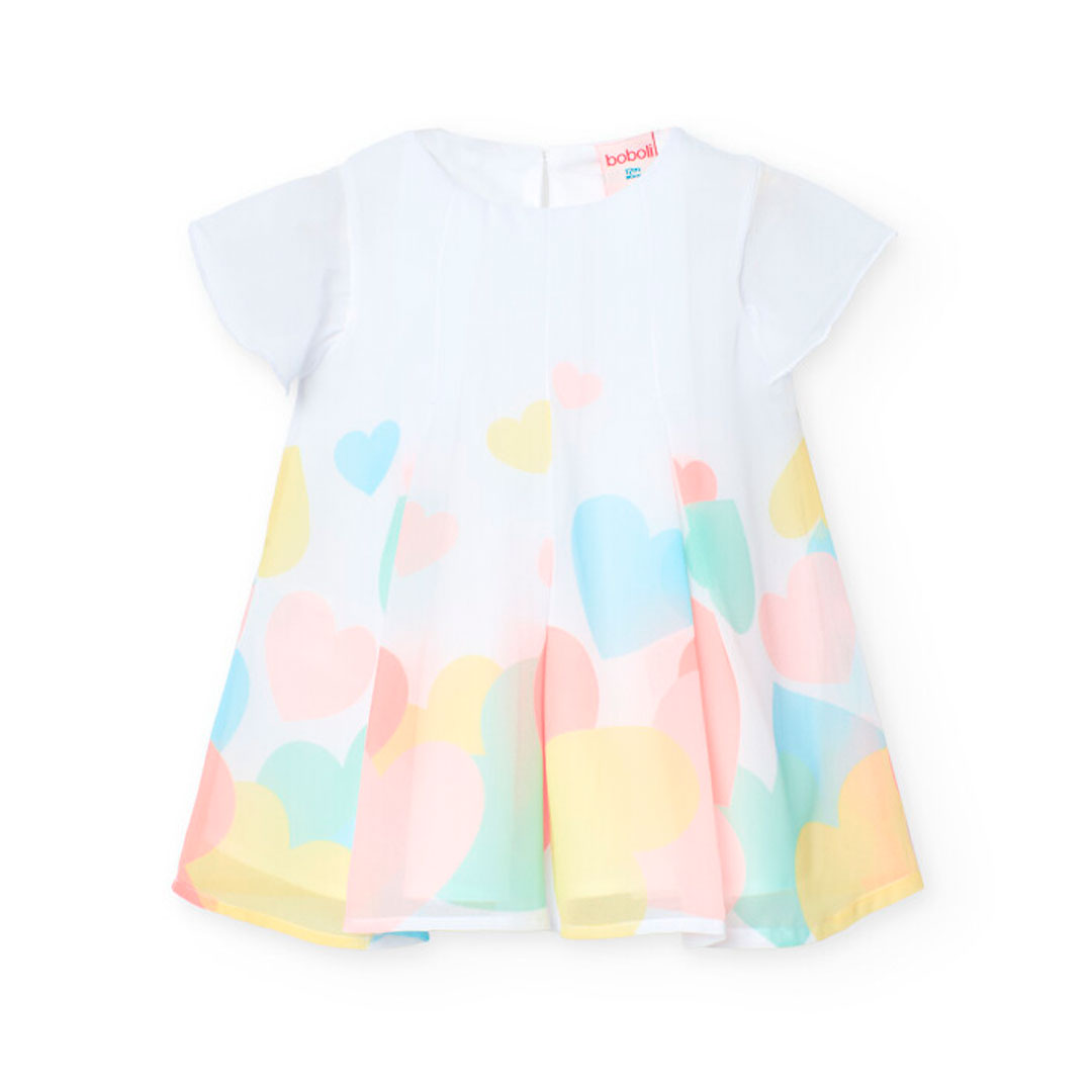Boboli Girl's Chiffon Dress - White