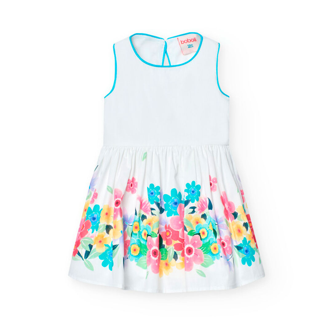 Boboli Girl's Satin Dress - White