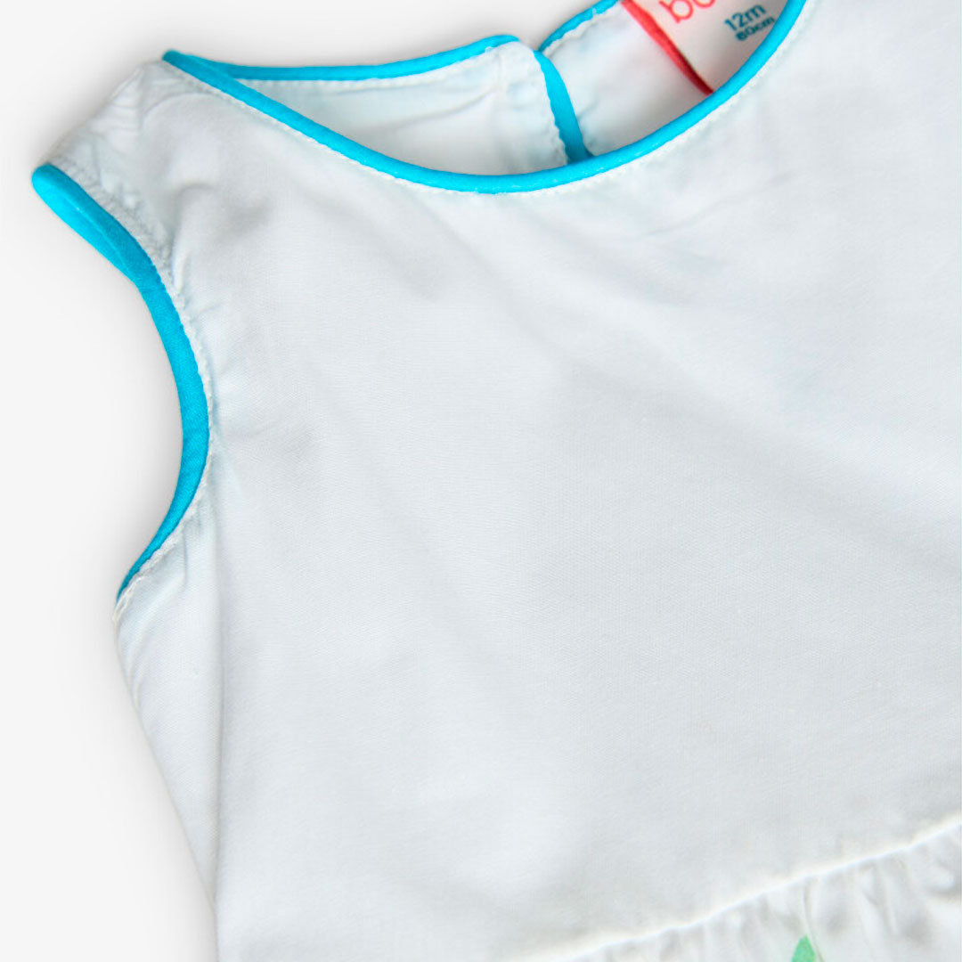 Boboli Girl's Satin Dress - White