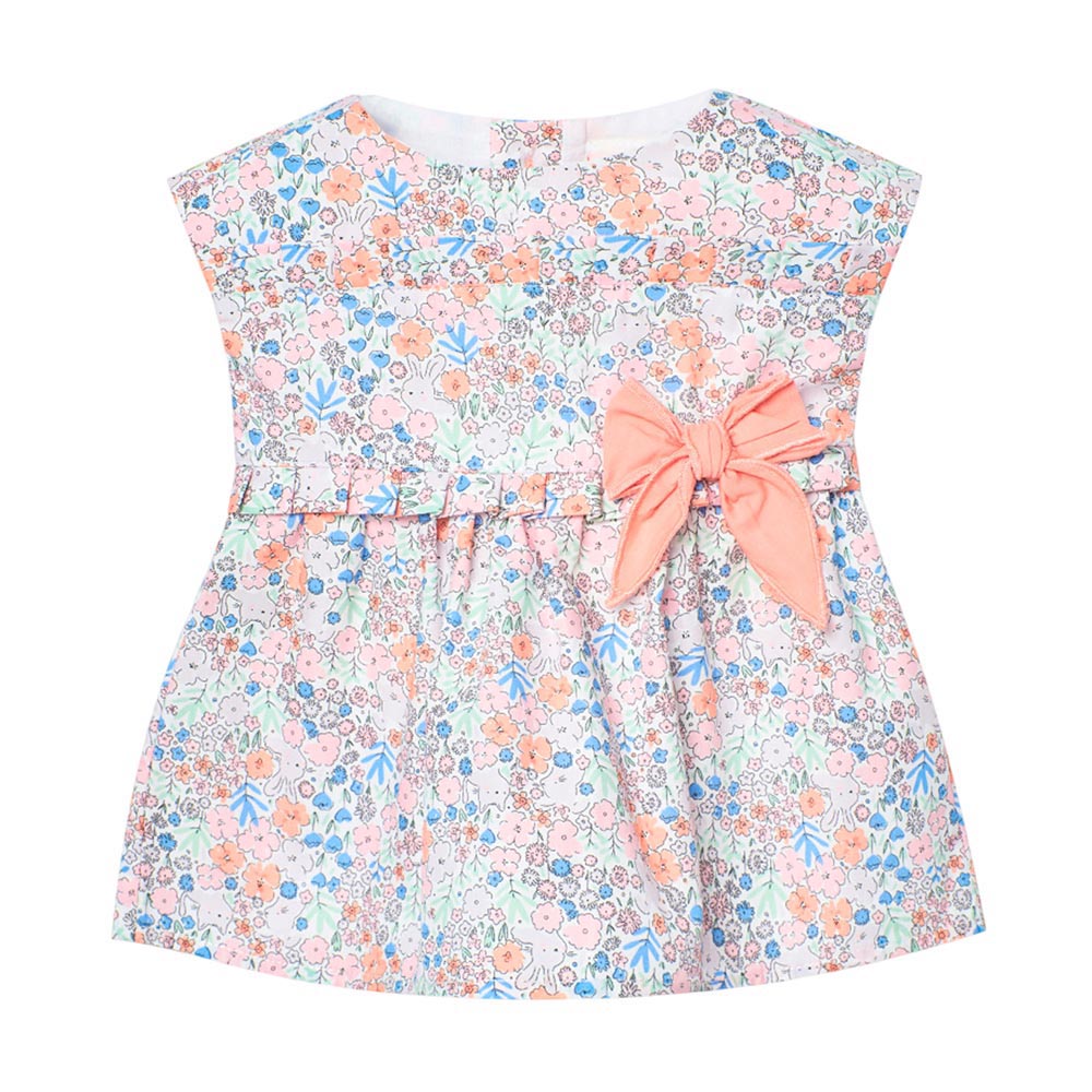 Boboli Baby Girl's Floral Poplin Dress with Bloomers - 2 Pcs