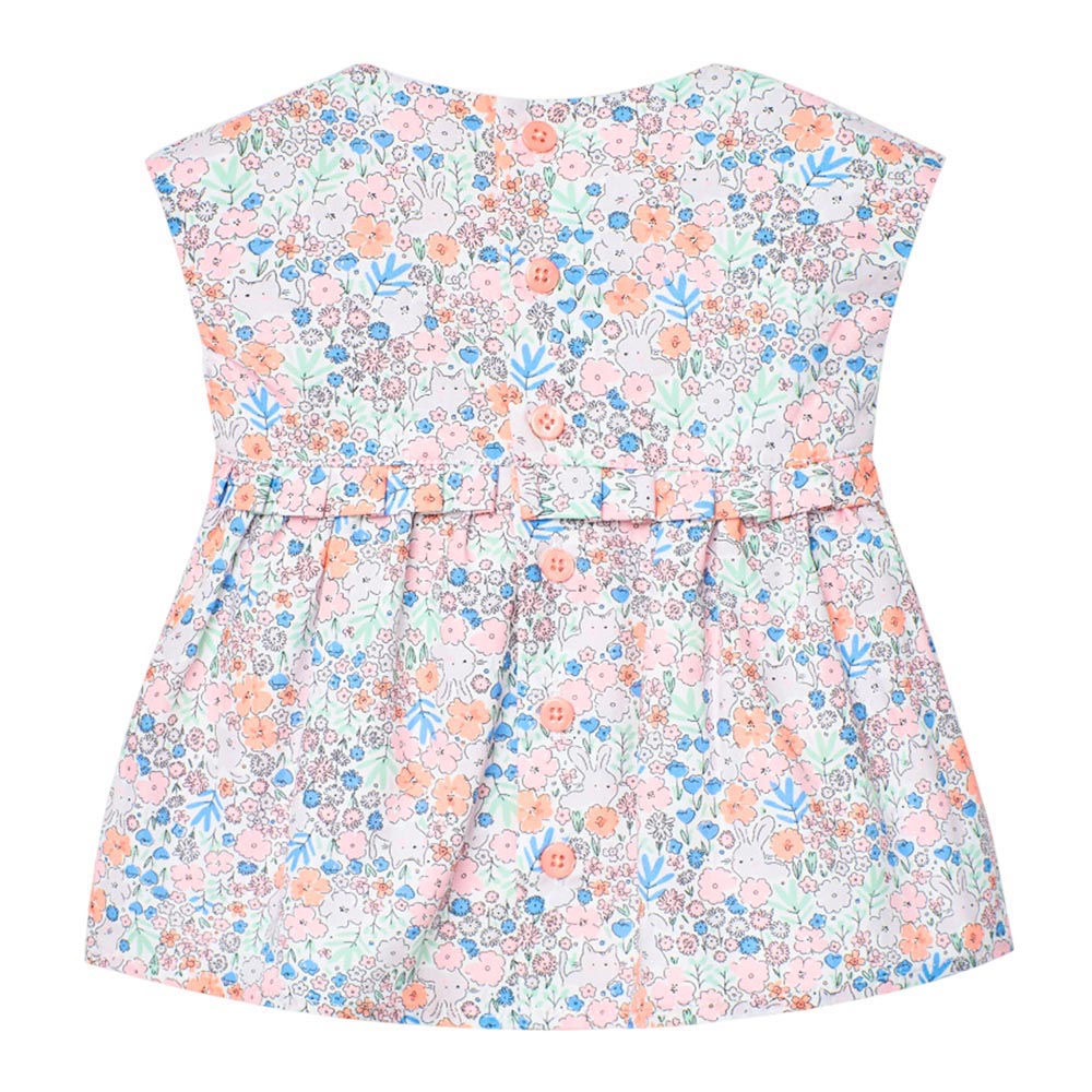 Boboli Baby Girl's Floral Poplin Dress with Bloomers - 2 Pcs