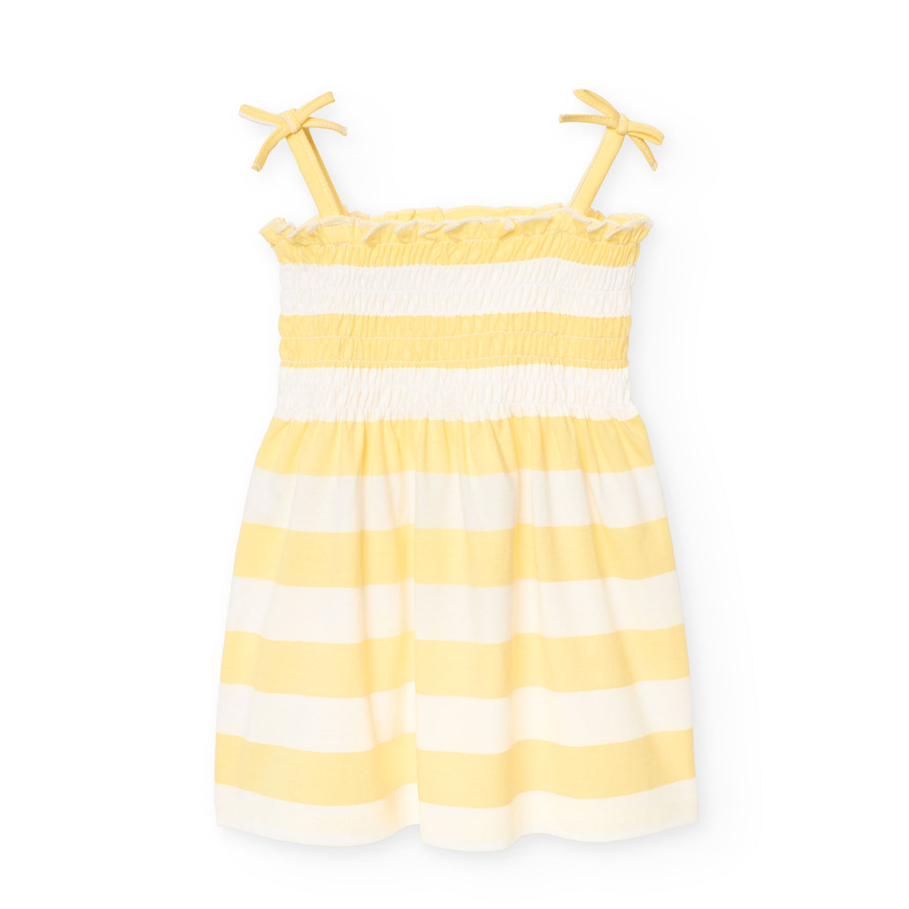 Boboli Girl's Striped Knitted Dress - Yellow/White