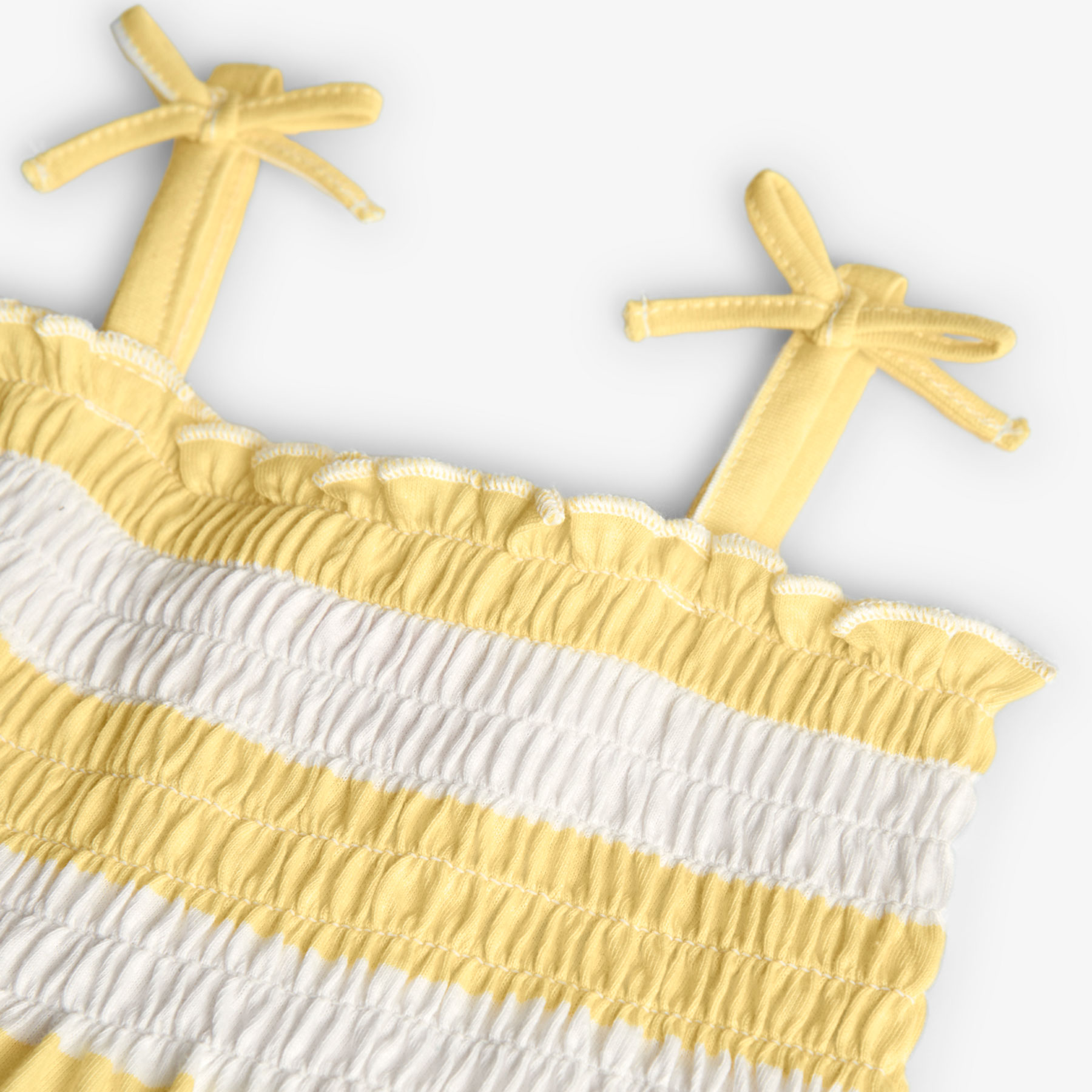 Boboli Girl's Striped Knitted Dress - Yellow/White