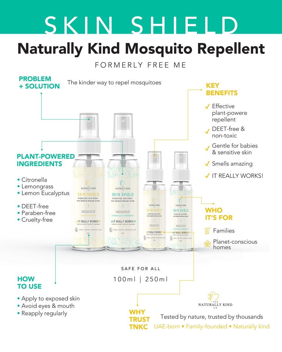 The Naturally Kind Co. - Skin Shield Hydrating Spray - Citronella & Lemongrass - 100 ml