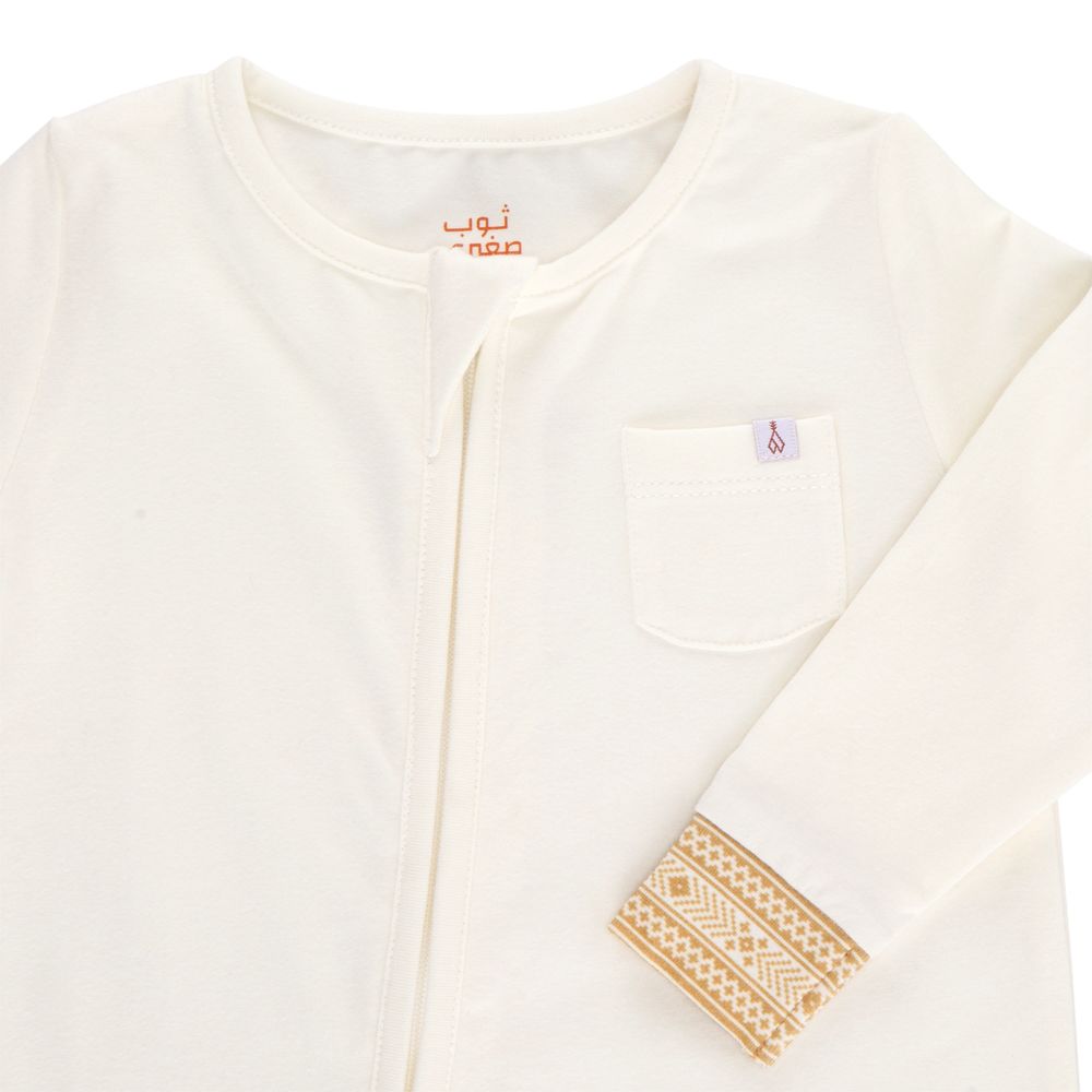 Thoub Saghiri - White Romper
