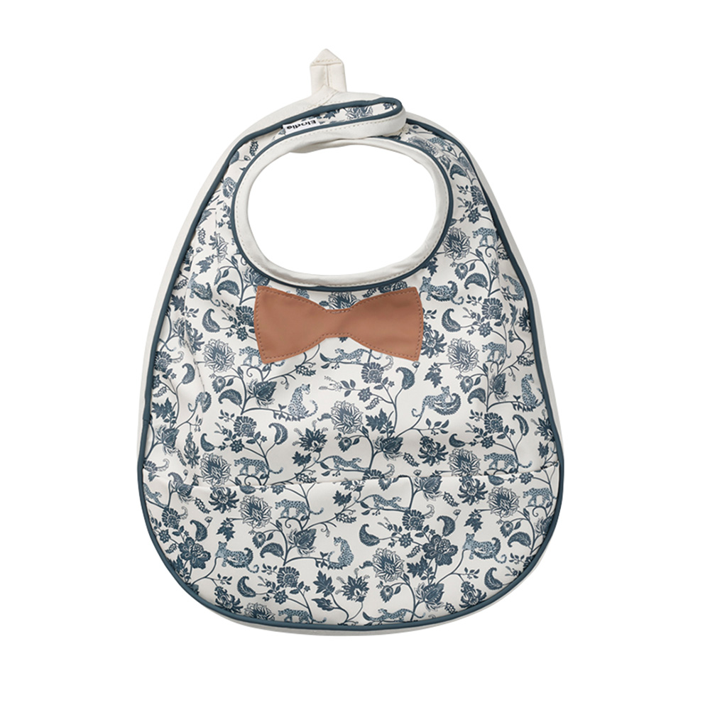 Elodie Details Baby Dry Bib - Garden Leo Toile Bow