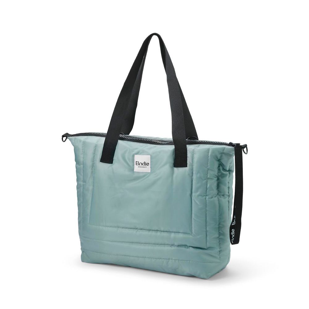 Elodie - Quilted Changing Bag With Changing Mat - Pebble Green