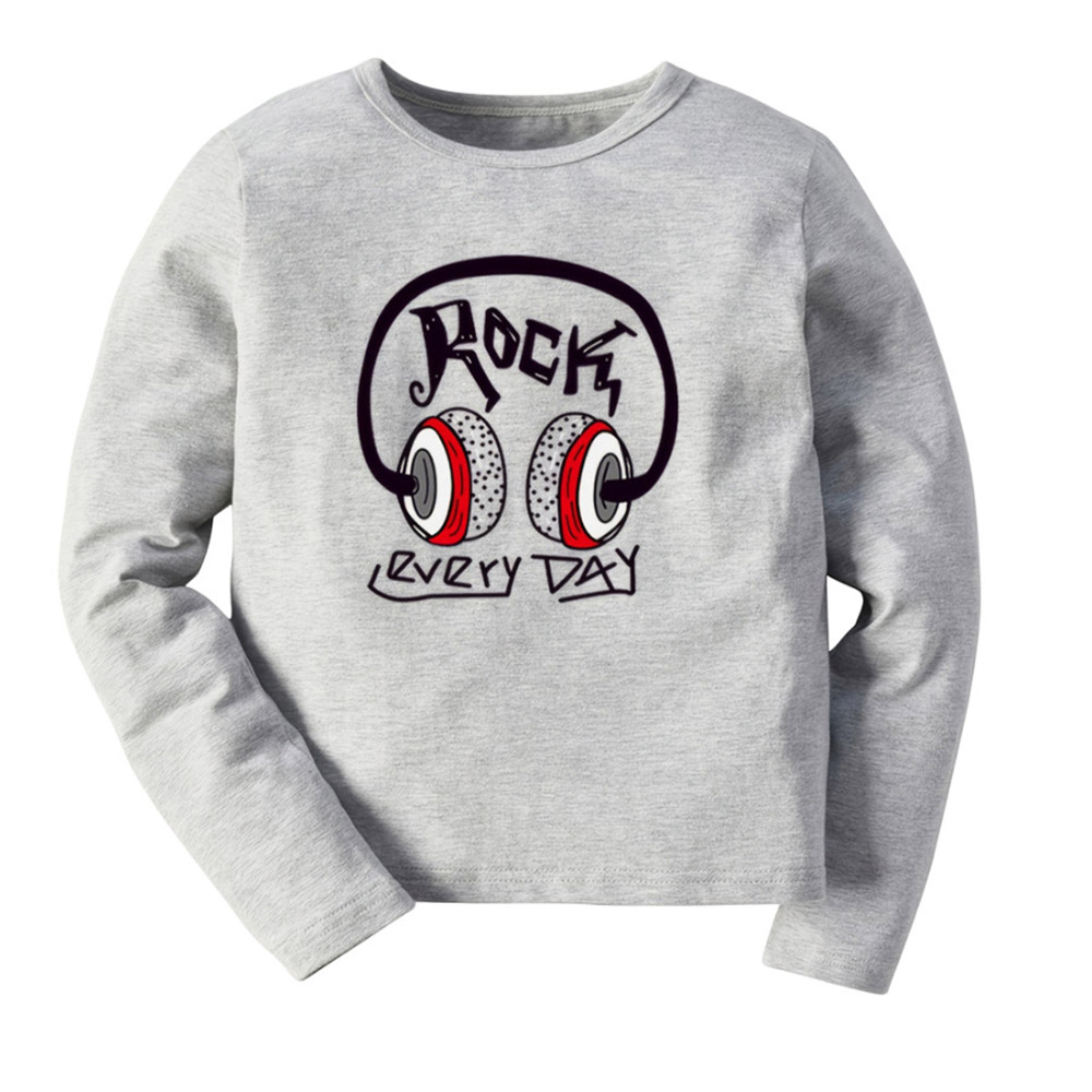Take Two - Boy's Graphic Printed Long Sleeves T-Shirt - Grey
