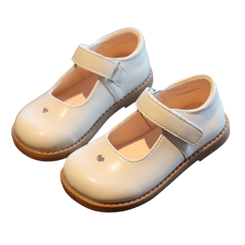 Take Two - Girl's Solid Mary Jane Shoes - Beige