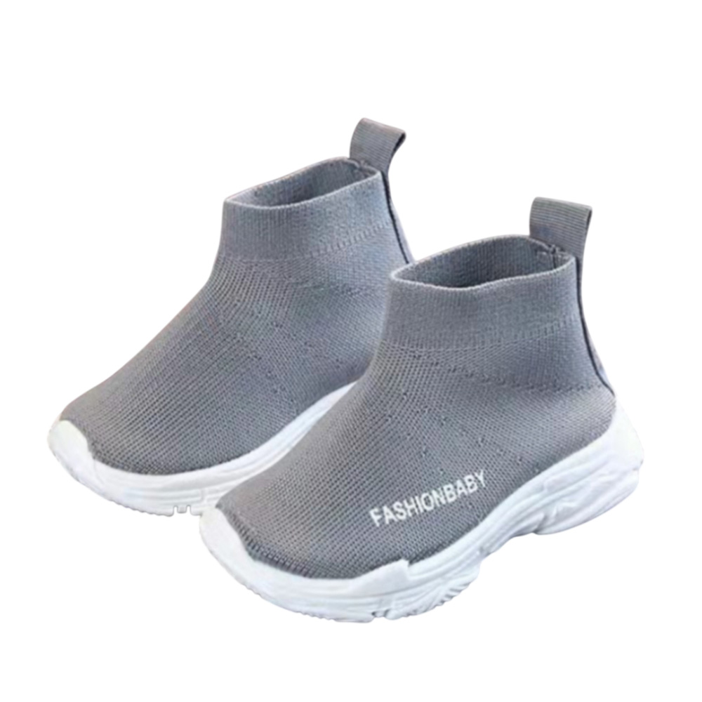 Take Two - Girl's Solid Slip-On Sneakers - Grey
