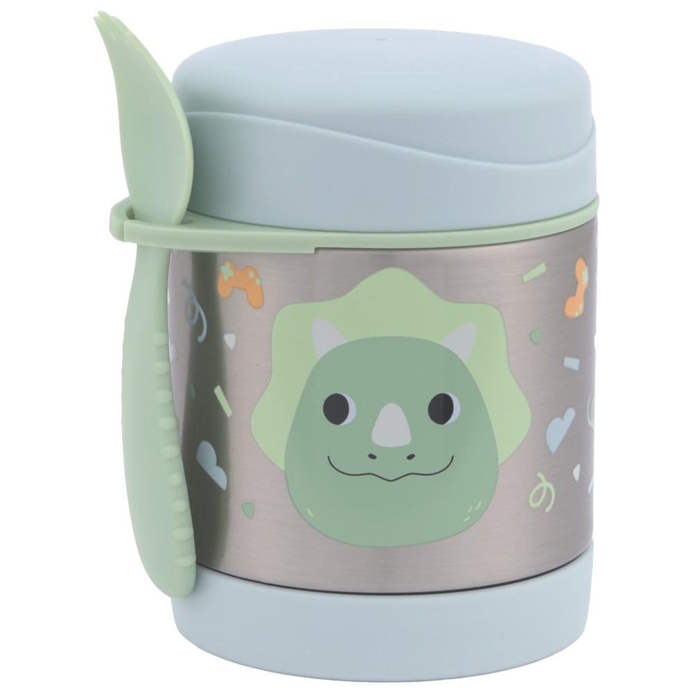 Skip Hop - Besties Squad Food Jar With Spork - Dino - 325 ml