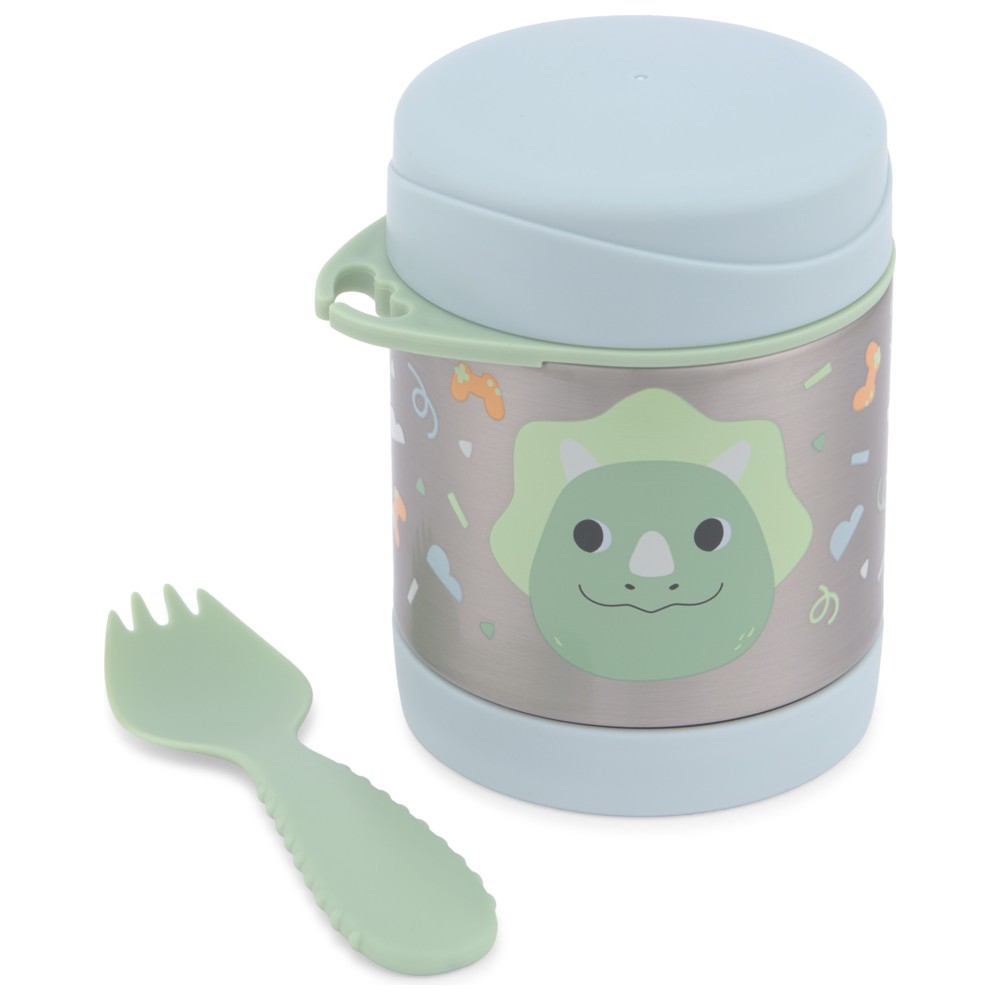 Skip Hop - Besties Squad Food Jar With Spork - Dino - 325 ml