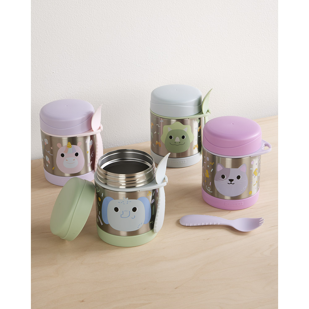 Skip Hop - Besties Squad Food Jar With Spork - Dino - 325 ml