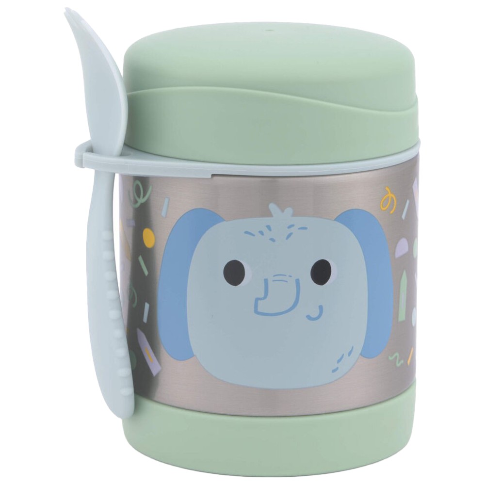 Skip Hop - Besties Squad Food Jar With Spork - Elephant - 325 ml