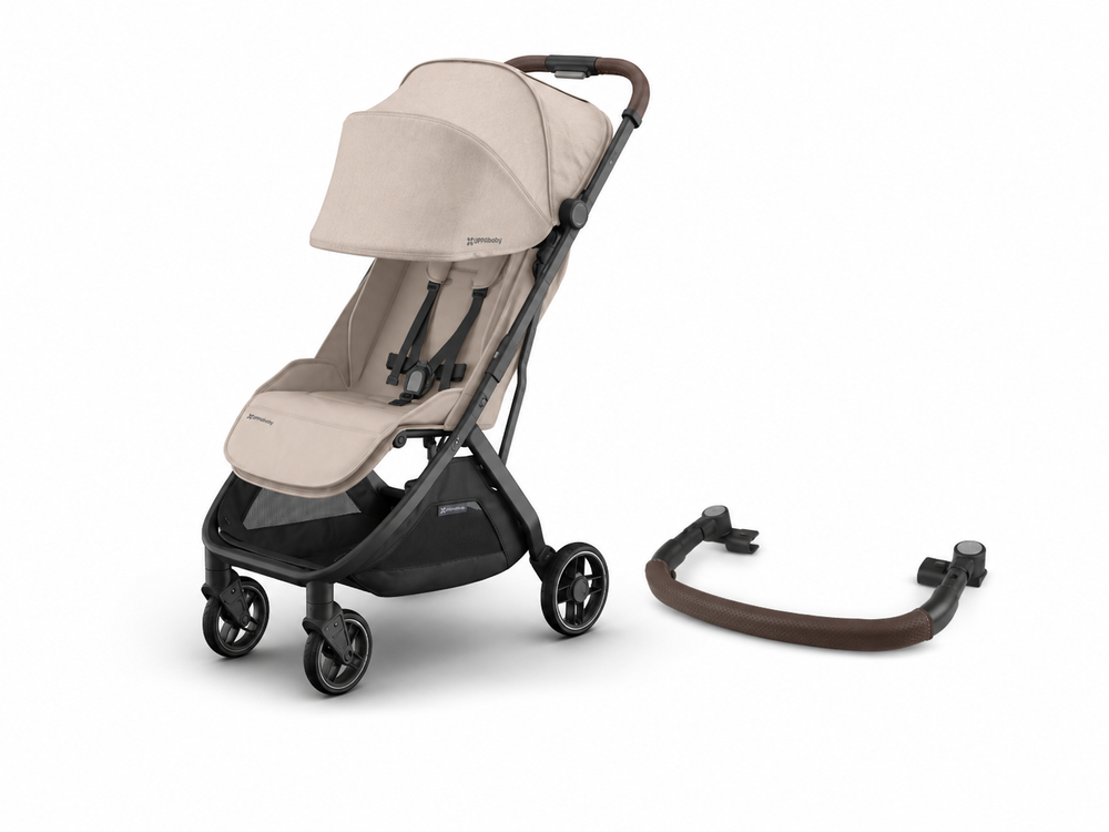 Uppababy - Minu V3 Travel Stroller & Bumper Bar - Sandstone Melange