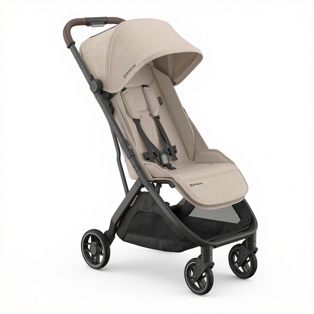 Uppababy - Minu V3 Travel Stroller & Bumper Bar - Sandstone Melange