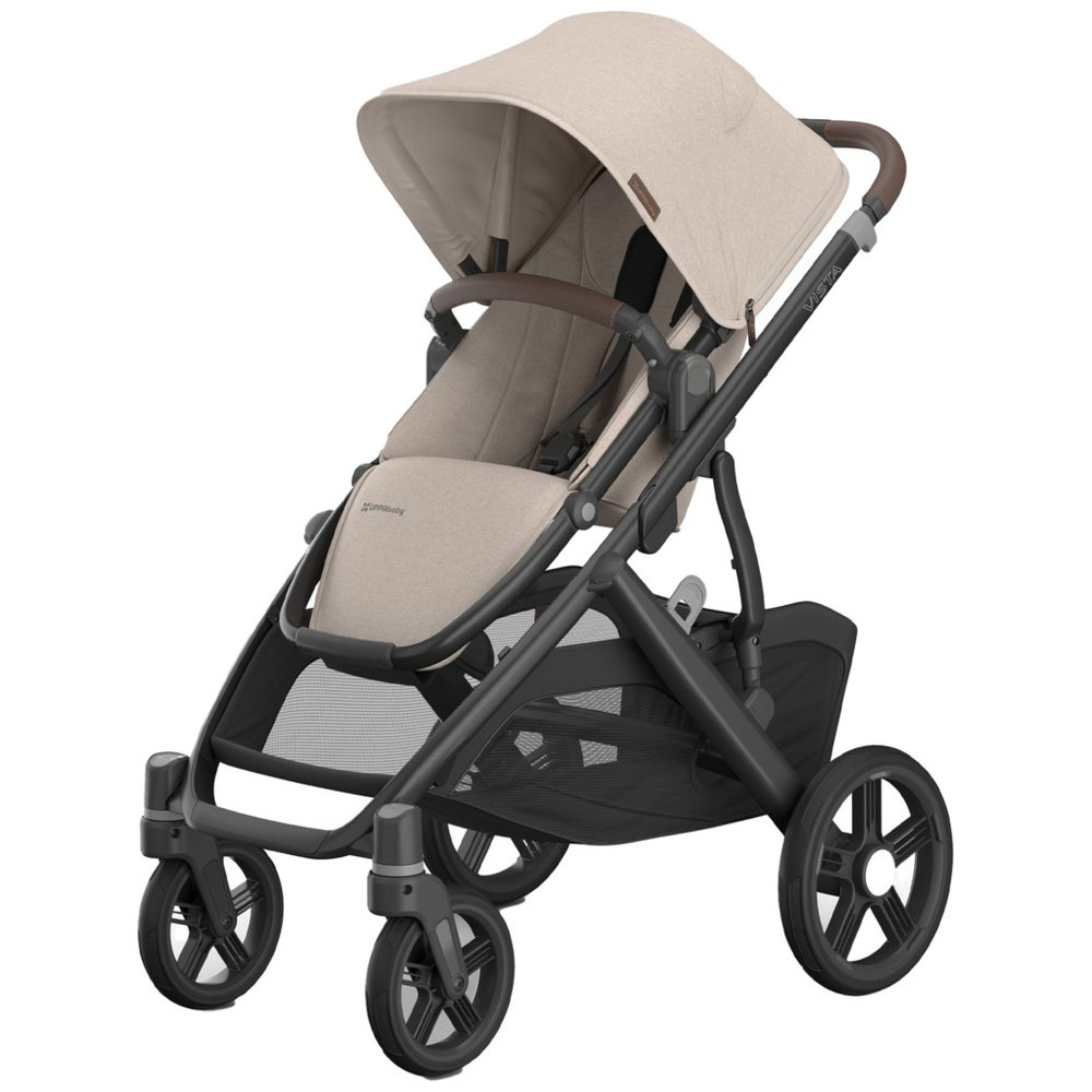 Uppababy - Vista V3 Travel Stroller, Rumbleseat & Adapters - Sandstone Melange