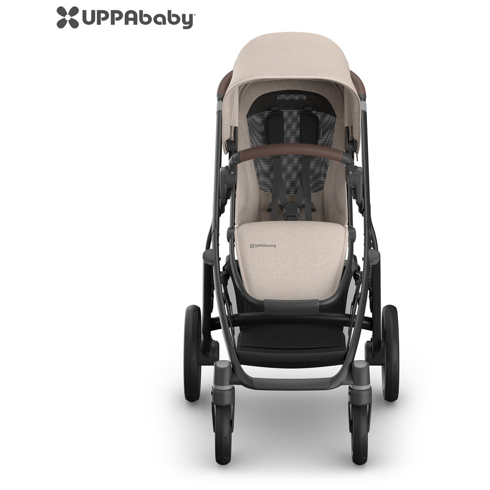 Uppababy - Vista V3 Travel Stroller, Rumbleseat & Adapters - Sandstone Melange