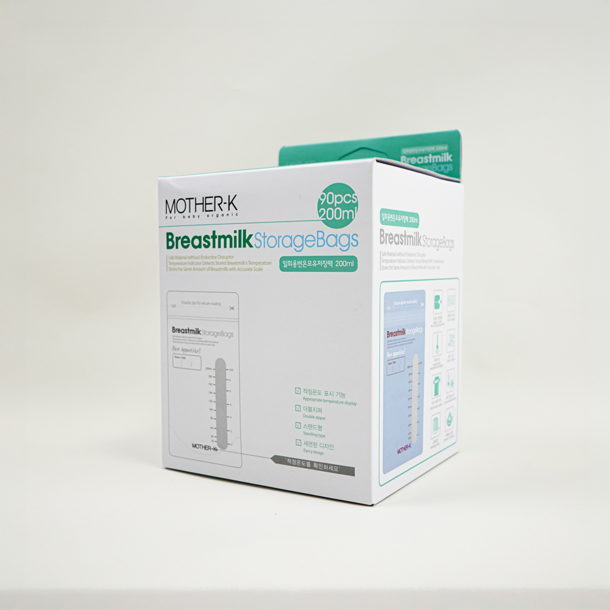 Mother K - Disposable Breast Milk Storage Bags 200ml - 90pcs
