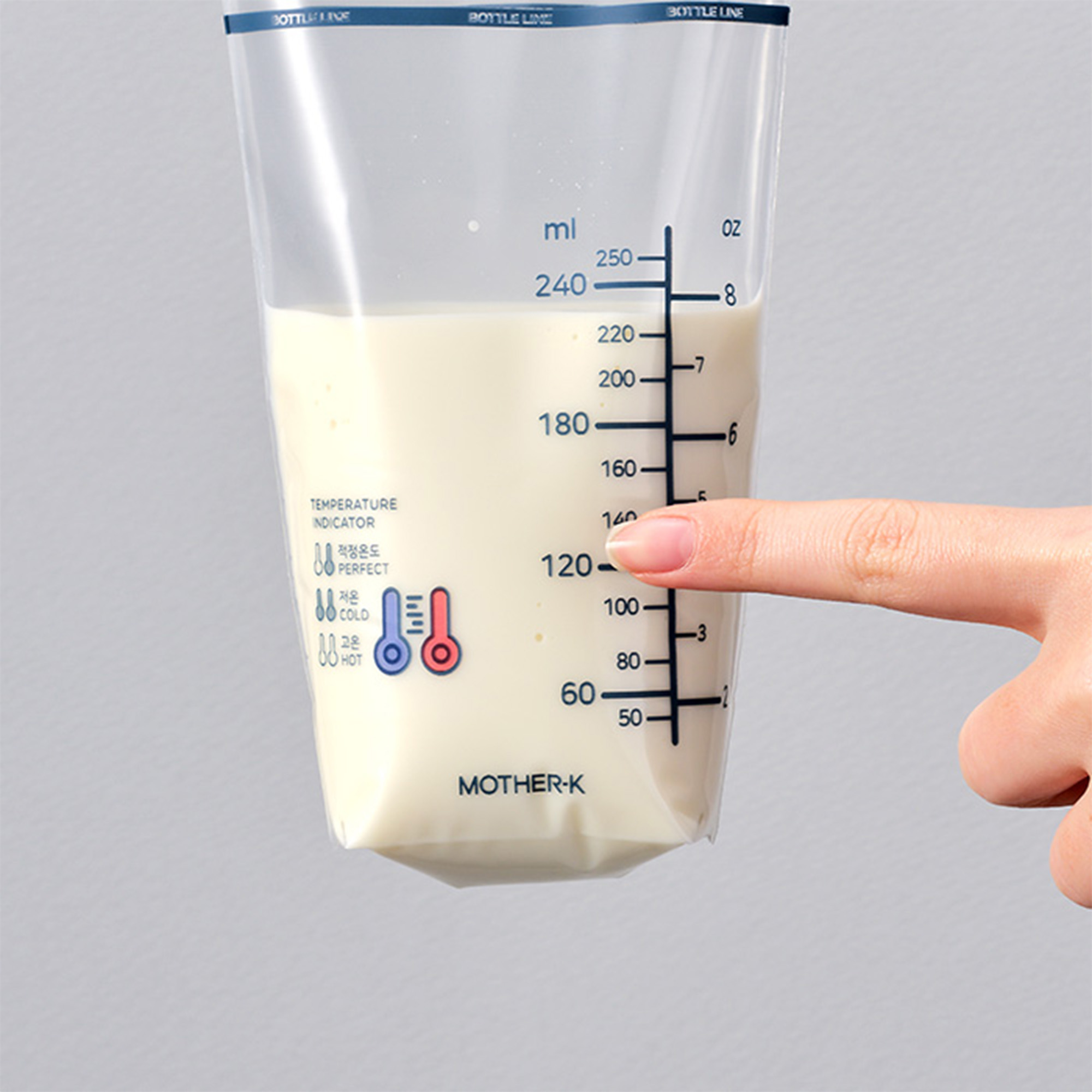 Mother K - Disposable Dual Feeding Bottle Storage Zipperbag - Clear - 25 Pcs - 250 ml
