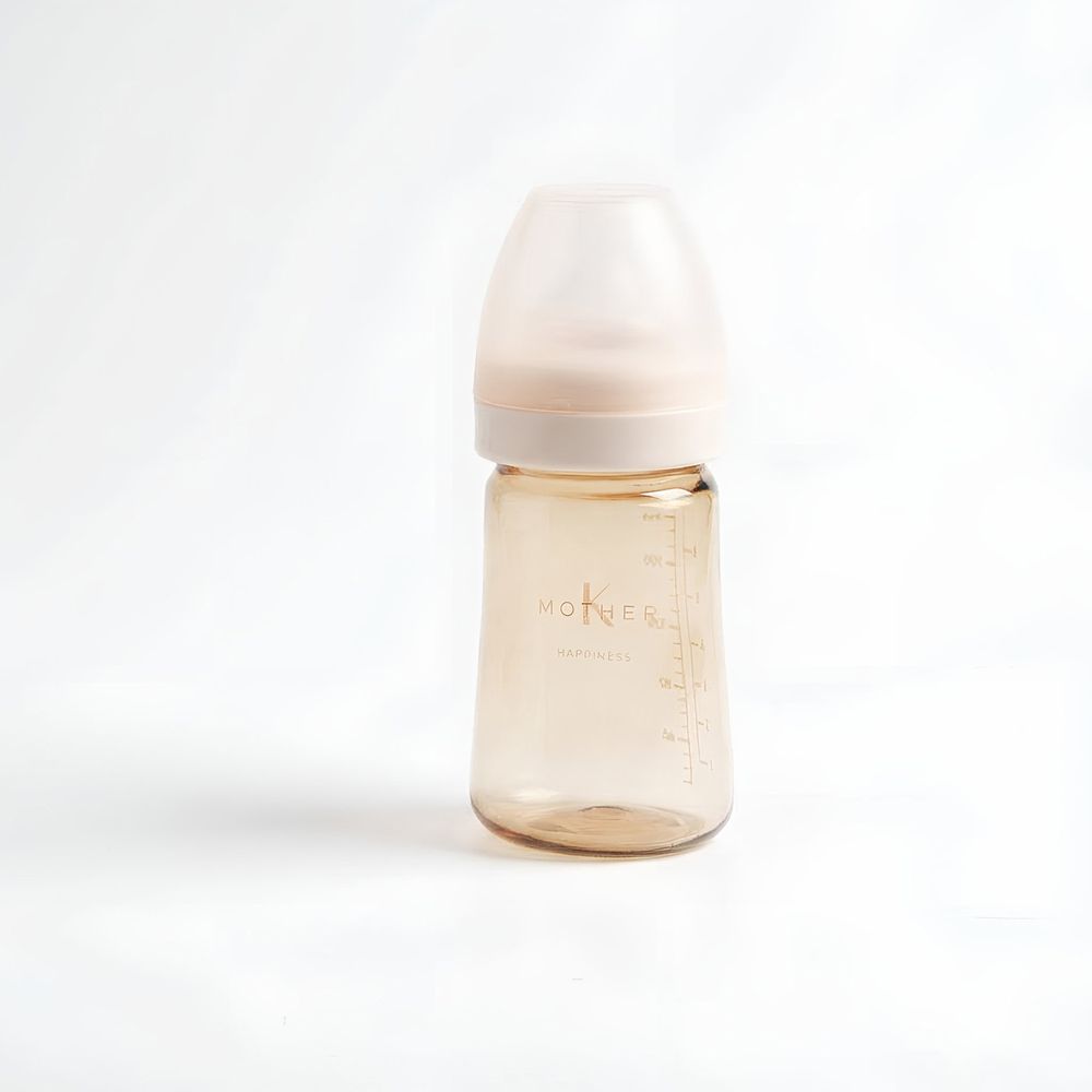 Mother K - PPSU Feeding Bottle With Nipple - Cream - Step 2 - 180 ml