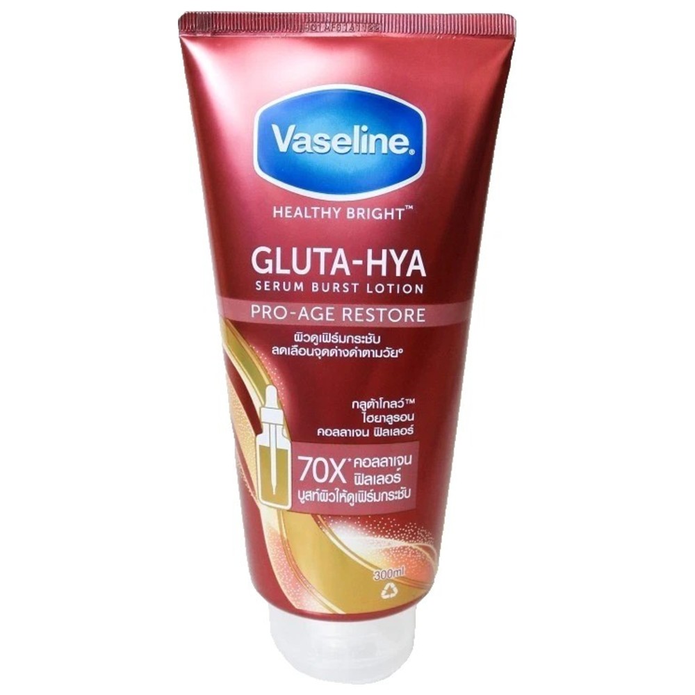 Vaseline - Gluta-Hya Serum Burst Lotion - Pro-Age Restore - 300 ml - Pack of 2