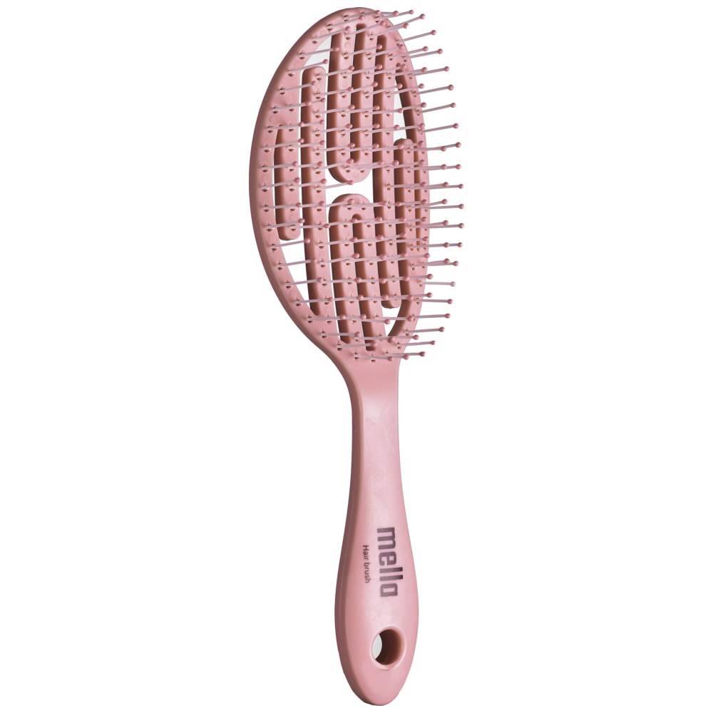 Mella - Oval Shape Hair Brush - Pink