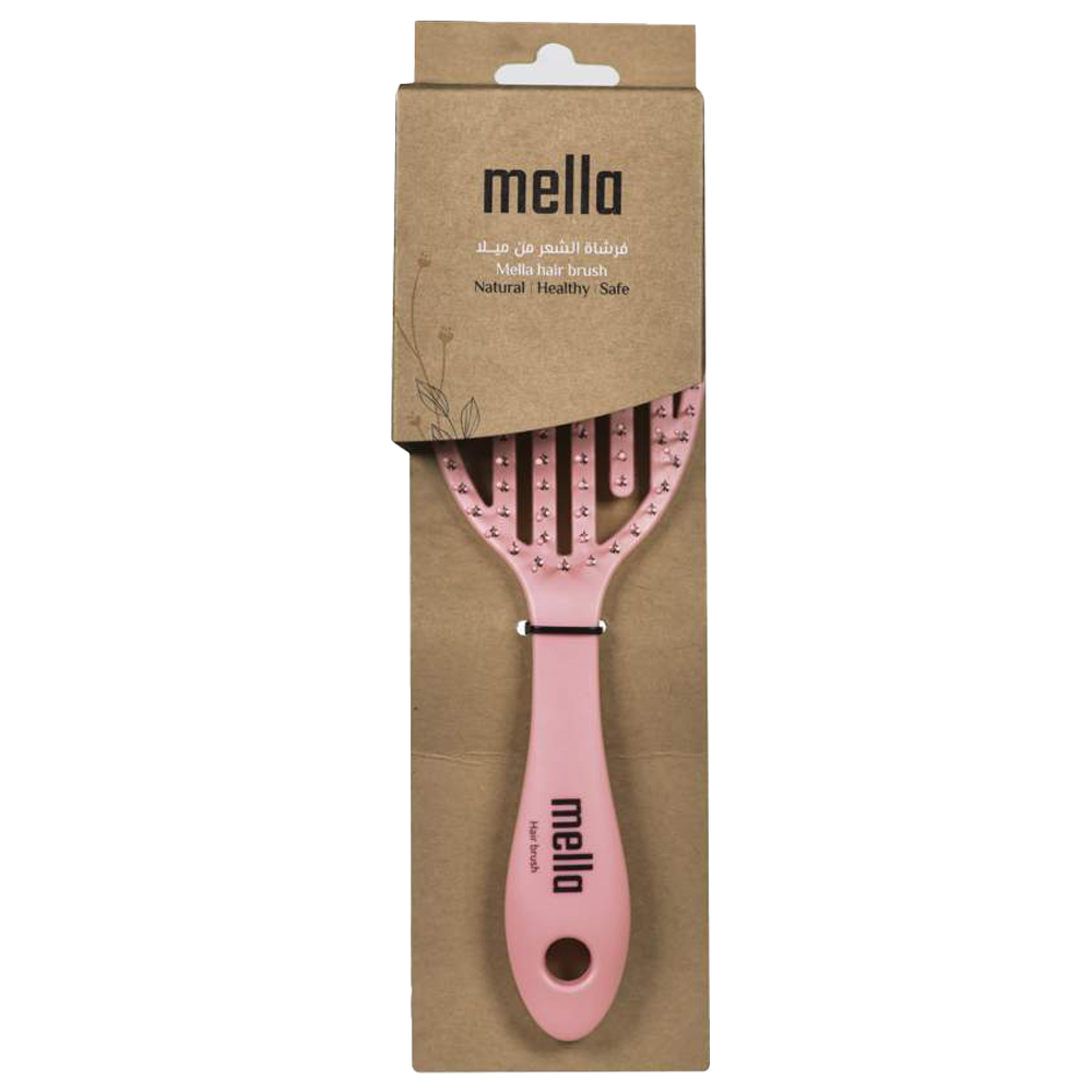 Mella - Oval Shape Hair Brush - Pink