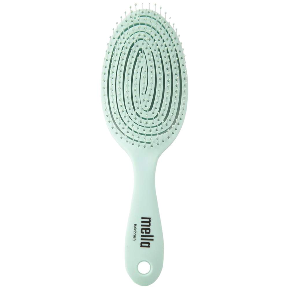 Mella - Oval Shape Hair Brush - Lite Green