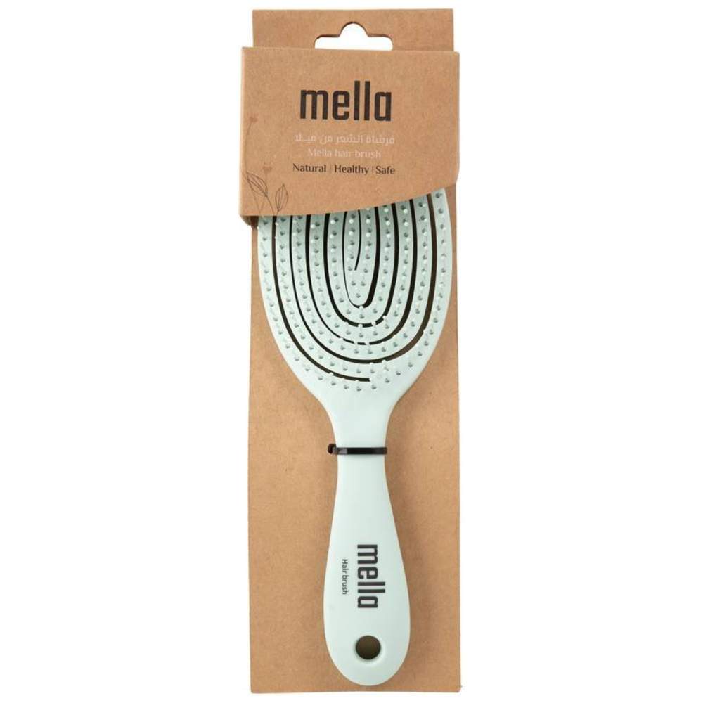 Mella - Oval Shape Hair Brush - Lite Green