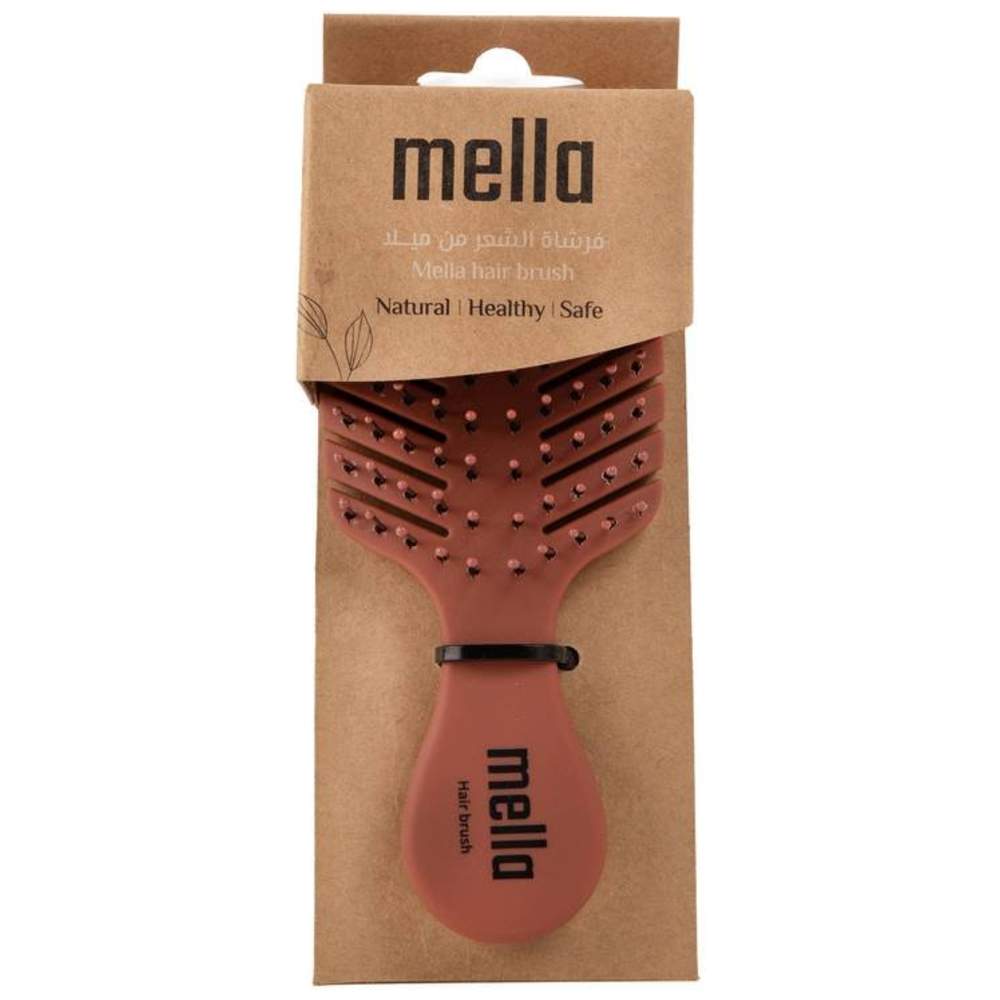 Mella - Plastic Hair Brush - Brick