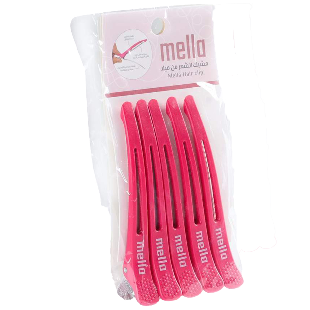 Mella - Hair Clip - Pink - 5 Pcs