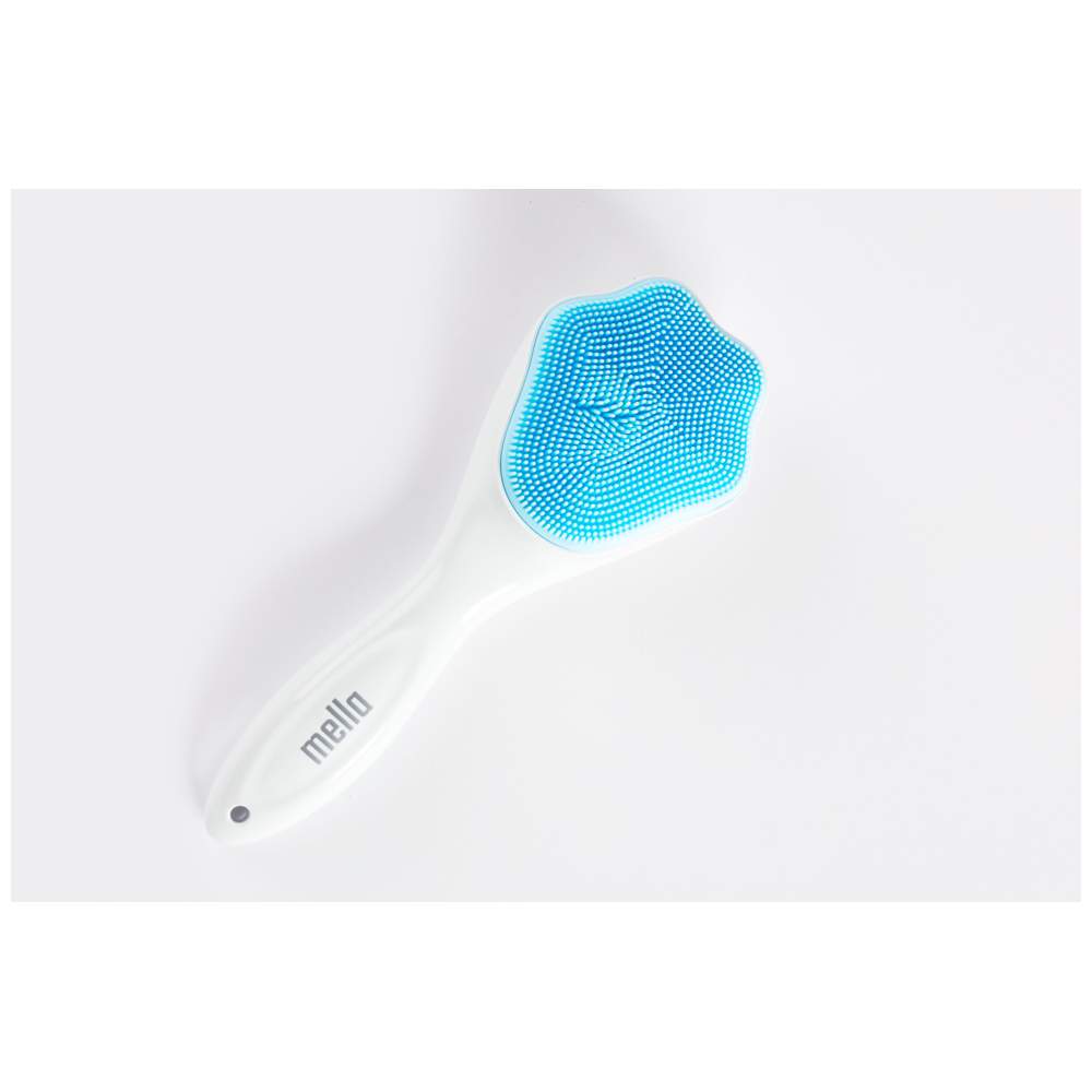 Mella - Silicone Facial Scrub Brush - Blue