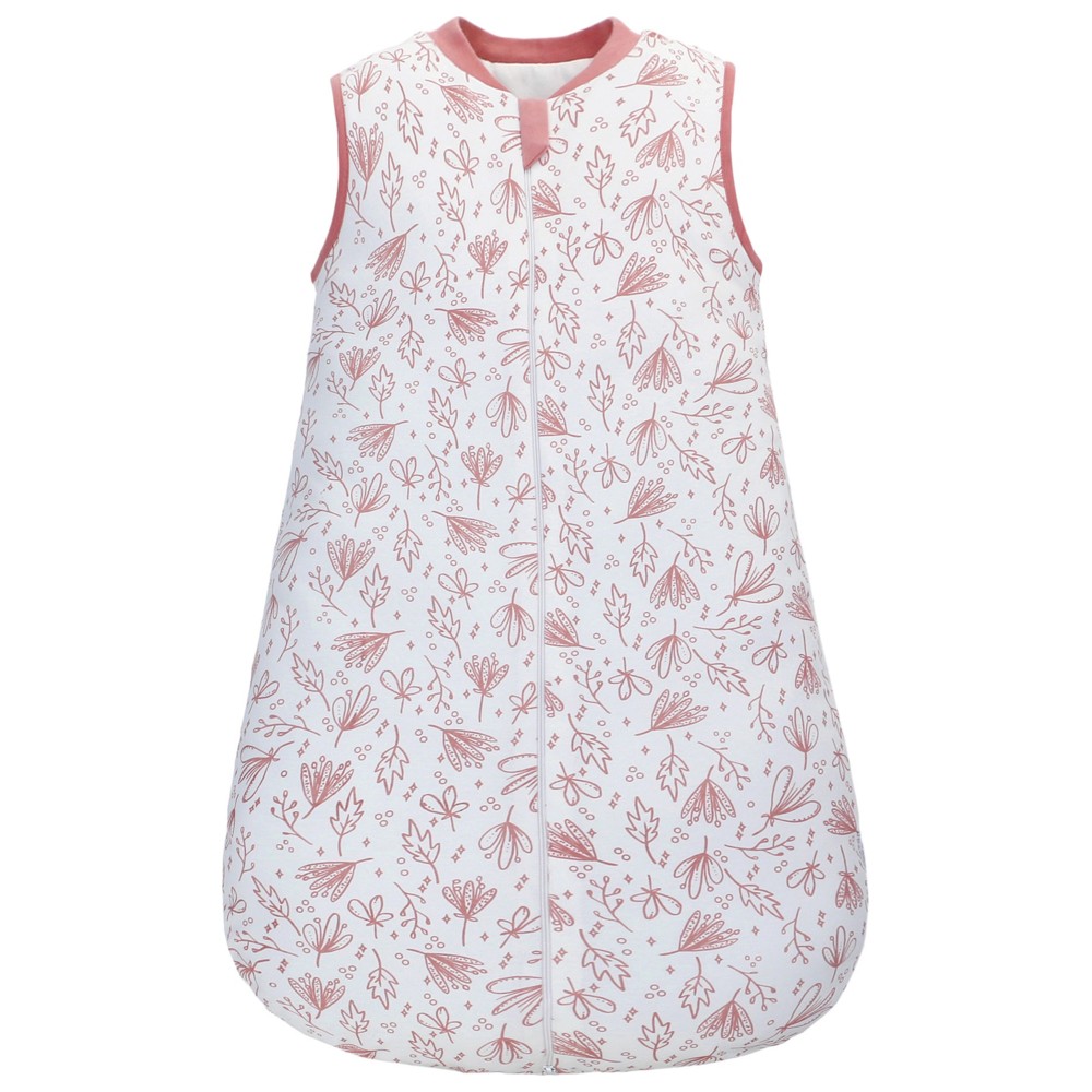 Lat - Baby Girl's 2.5 Tog Floral Printed Warm Sleeveless Sleeping Bag - Pink