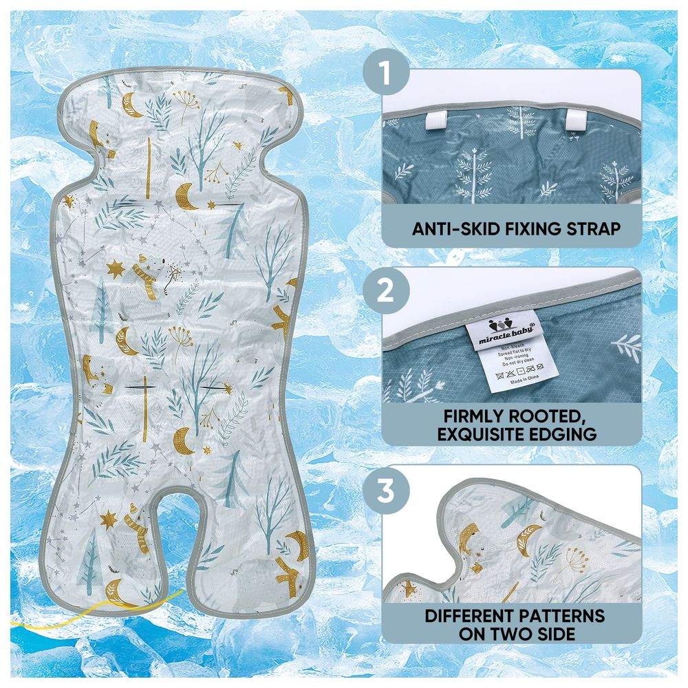 Miracle Baby - Reversible Stroller Cushion Cooling Pad - Blue