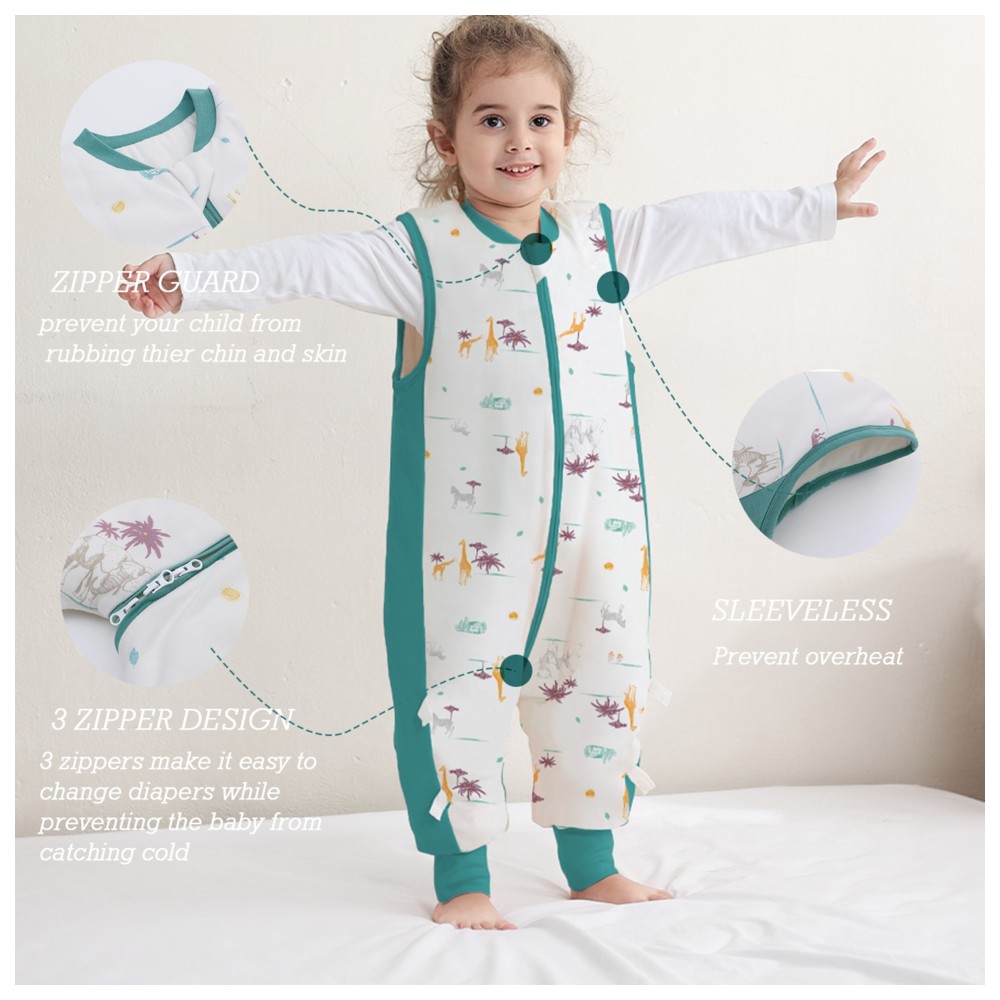 Miracle Baby - Baby 2.5 Tog Winter Sleeveless Sleepsuit - Green