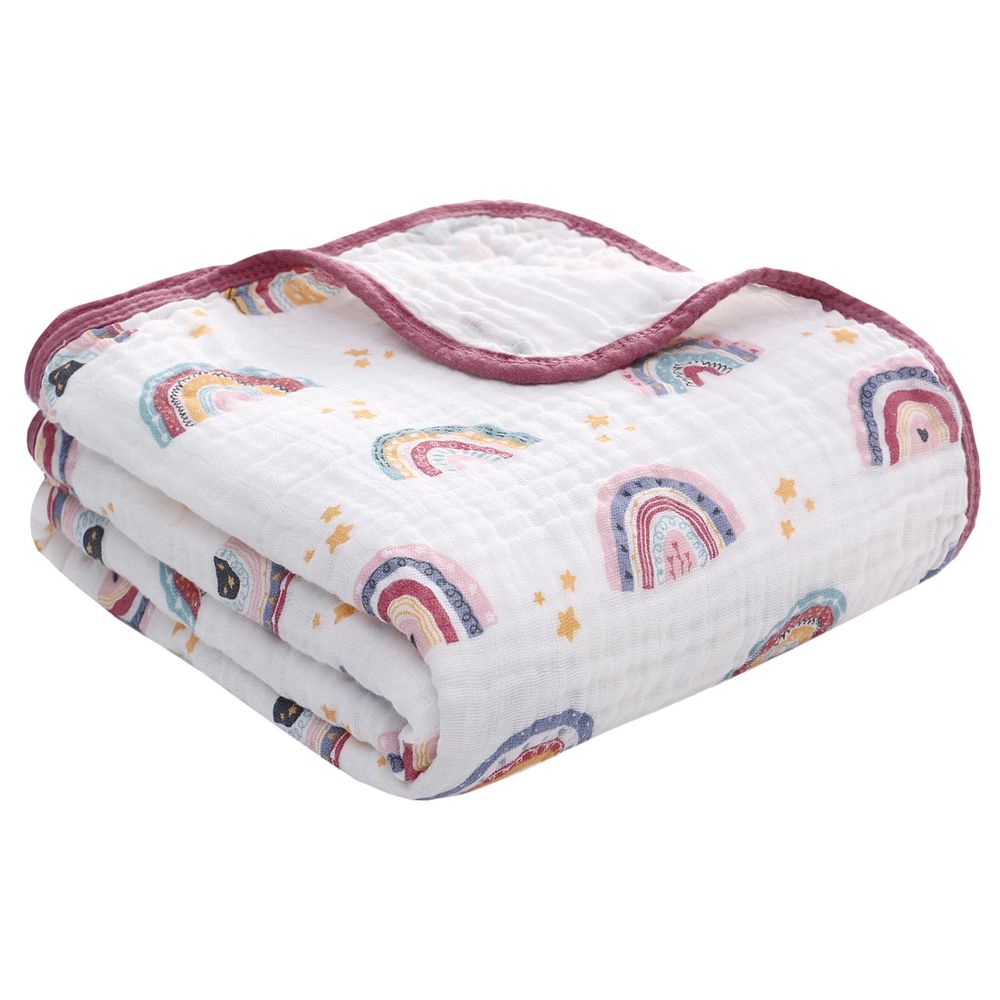 Miracle Baby - Cotton Double Layer Baby Blanket - Purple