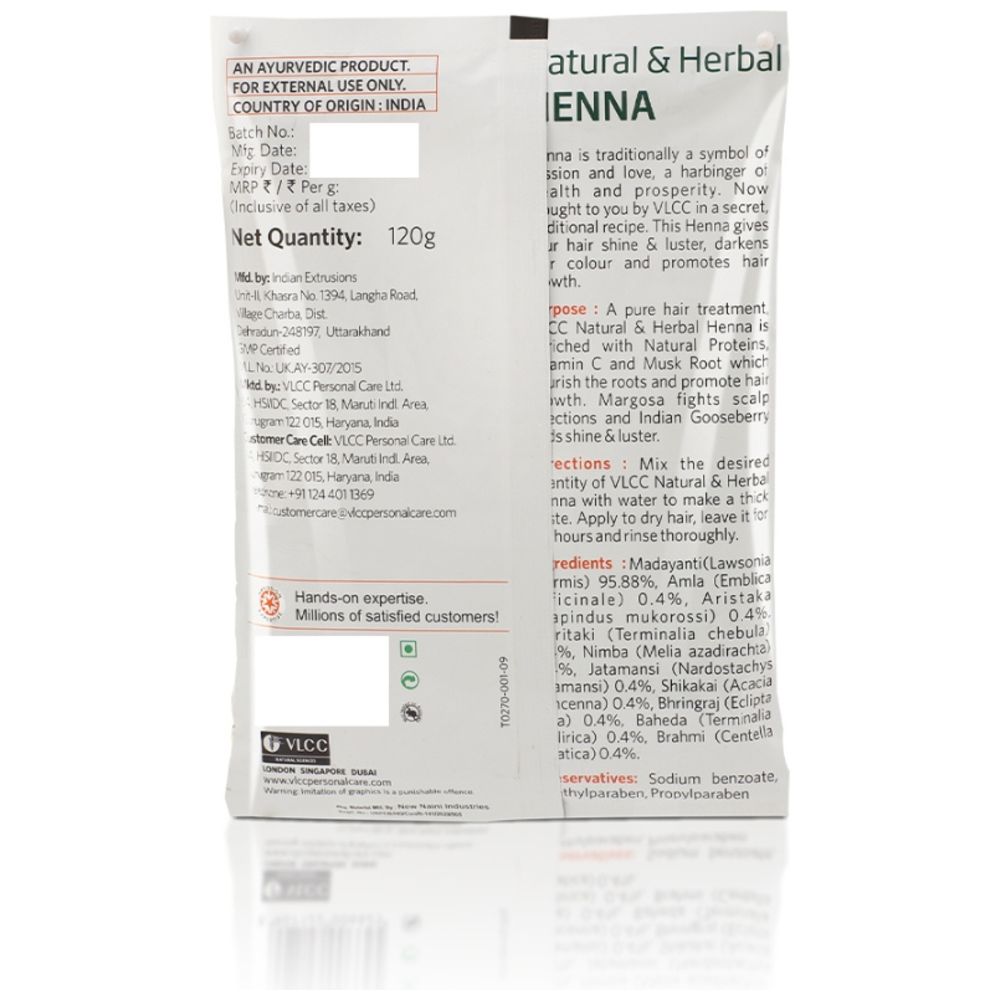 Vlcc - Natural & Herbal Henna - Pack of 3 - 360 gm