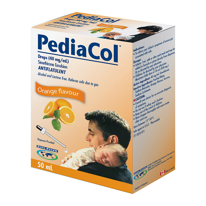Pediacol - Oral Simethicone Emulsion Antiflatulent Drops - Orange - 50 ml