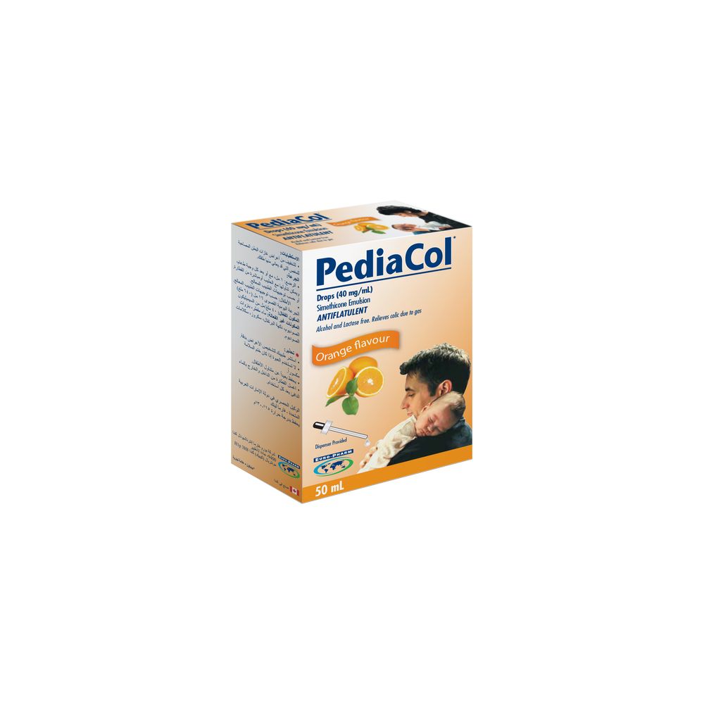 Pediacol - Oral Simethicone Emulsion Antiflatulent Drops - Orange - 50 ml