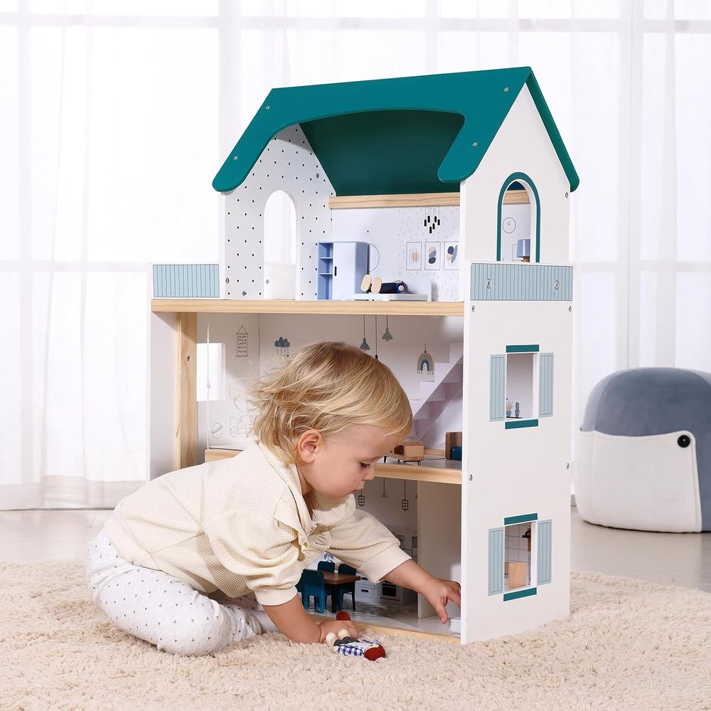 OOOK 3 Tier Dollshouse With Elevator - 24 Pcs