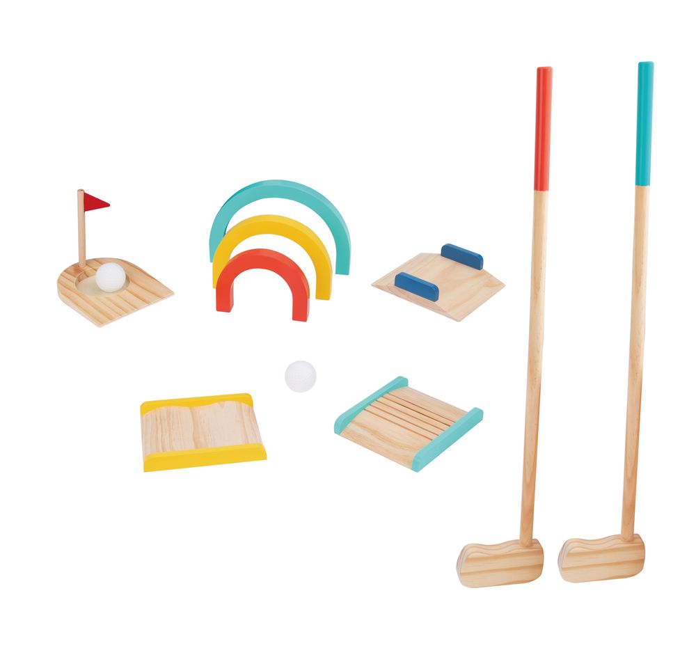 Tooky Toy - Kids Wooden Golf Set - 11 Pcs