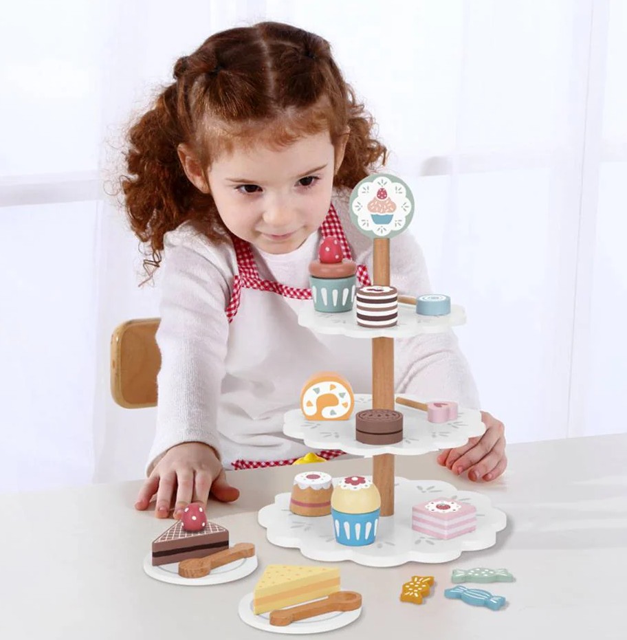 Tooky Toys Dessert Stand Playset - 13 Pcs
