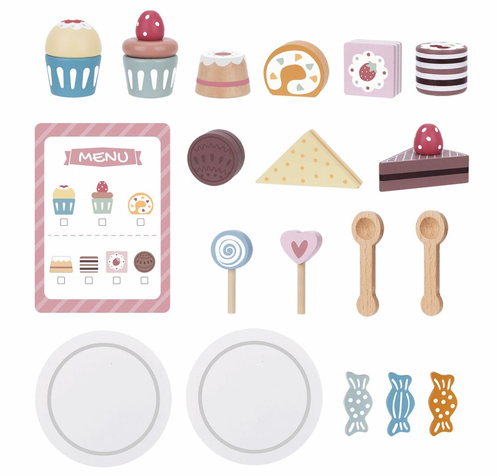 Tooky Toys Dessert Stand Playset - 13 Pcs